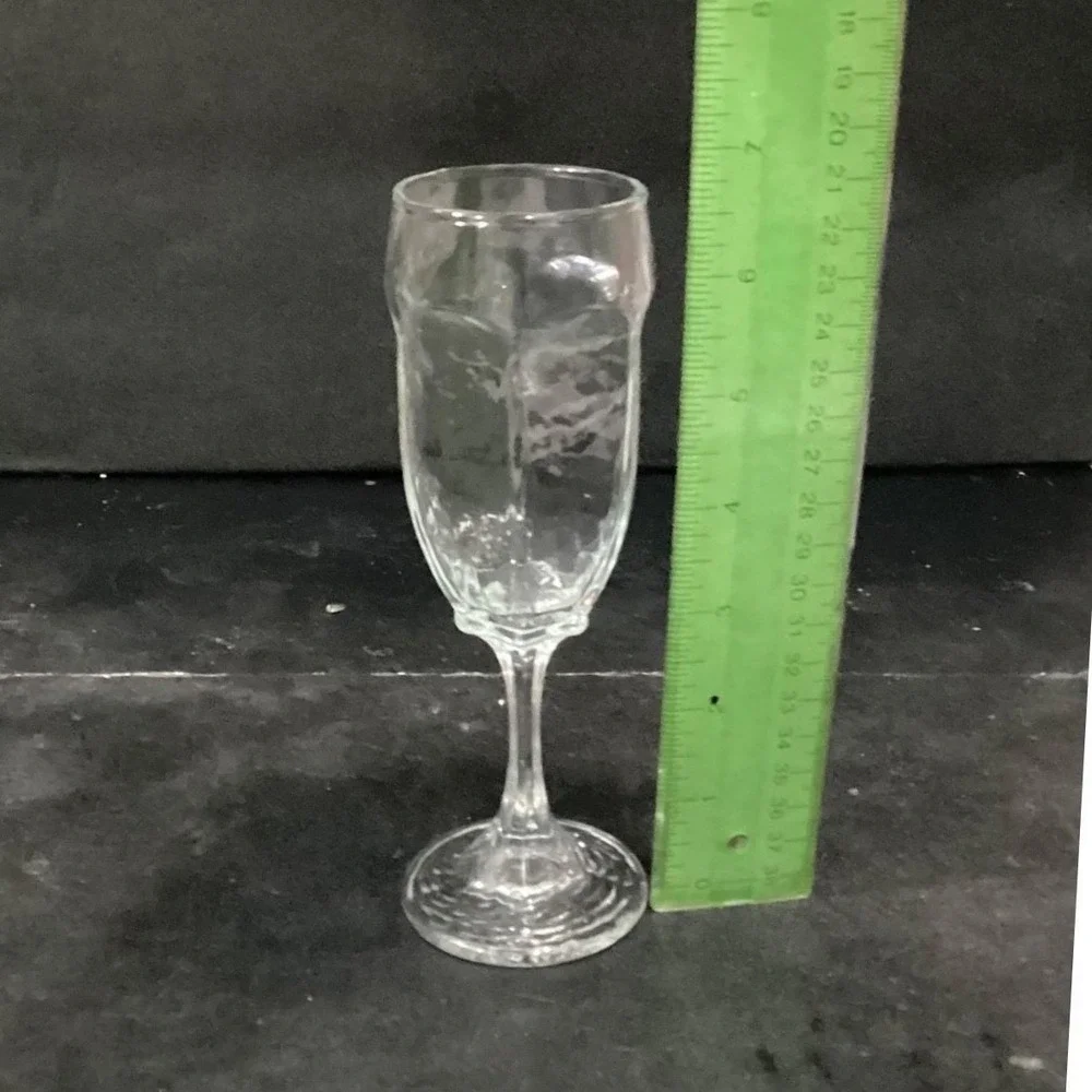 Libbey Chivalry Clear Whiskey Sour Goblets, Set of 3, Vintage Textured‎ Stemware